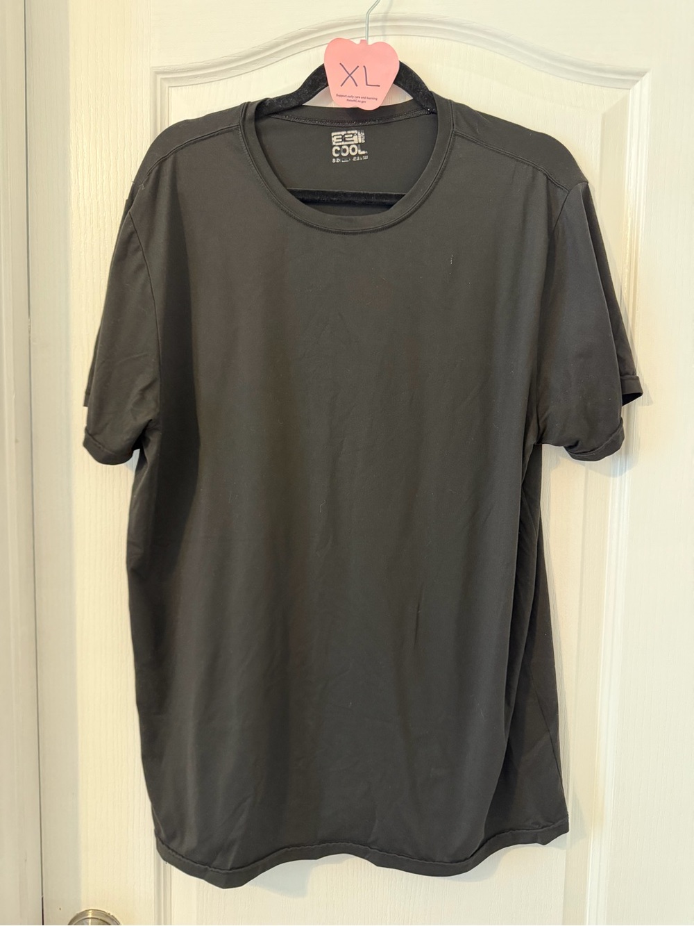 Men's Black Short-Sleeve Crew Neck T-Shirt